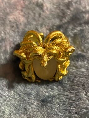 Gold Statement Madusa Ring-Open Back-Sizeable